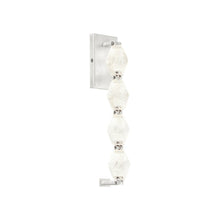 Load image into Gallery viewer, Collier LED Wall Light in Polished Nickel/Crystal (14.8-Inch).
