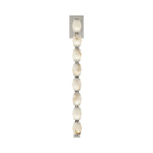 Load image into Gallery viewer, Collier LED Wall Light in Polished Nickel/Alabaster (27.6-Inch).
