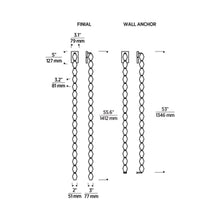 Load image into Gallery viewer, Collier LED Wall Light - line drawing.
