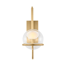 Load image into Gallery viewer, Crosby LED Wall Light in Natural Brass.
