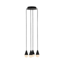 Load image into Gallery viewer, Cupola LED Chandelier in Nightshade Black (4-Light).
