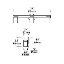 Load image into Gallery viewer, Esfera LED Bath Wall Light - line drawing. 
