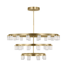Load image into Gallery viewer, Esfera LED Chandelier in Natural Brass (36-Light).
