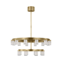 Load image into Gallery viewer, Esfera LED Chandelier in Natural Brass (20-Light).

