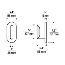 Load image into Gallery viewer, Fielle LED Wall Light - line drawing.
