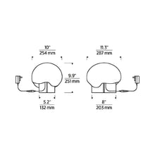 Load image into Gallery viewer, Fio LED Table Lamp - line drawing.
