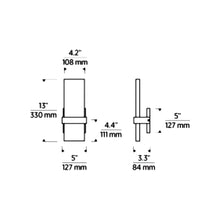 Load image into Gallery viewer, Flyta LED Wall Light - line drawing.
