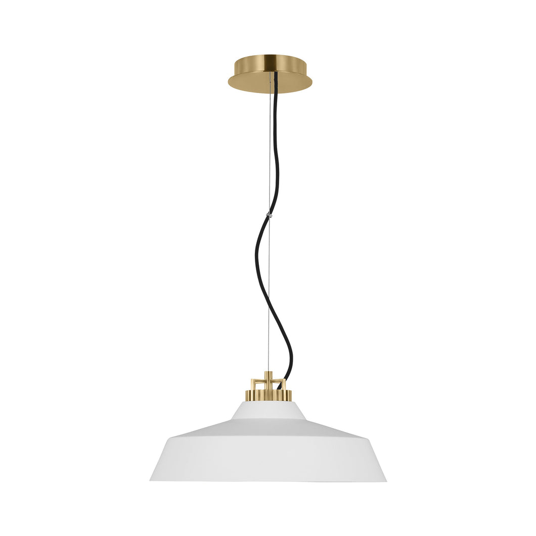 Forge LED Pendant Light in Matte White (Large Short).