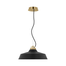 Load image into Gallery viewer, Forge LED Pendant Light in Nightshade Black (Large Short).
