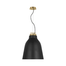Load image into Gallery viewer, Forge LED Pendant Light in Nightshade Black (Large Tall).
