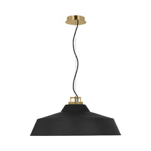 Load image into Gallery viewer, Forge LED Pendant Light in Nightshade Black (Grande Short).
