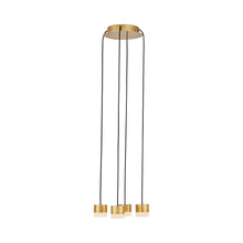 Load image into Gallery viewer, Gable LED Chandelier in Hand Rubbed Antique Brass (4-Light).

