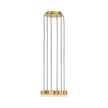 Load image into Gallery viewer, Gable LED Chandelier in Hand Rubbed Antique Brass (6-Light).
