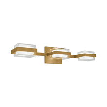 Load image into Gallery viewer, Kamden LED Bath Vanity Light in Natural Brass (3-Light).
