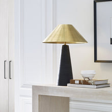 Load image into Gallery viewer, Karam LED Table Lamp in living room.
