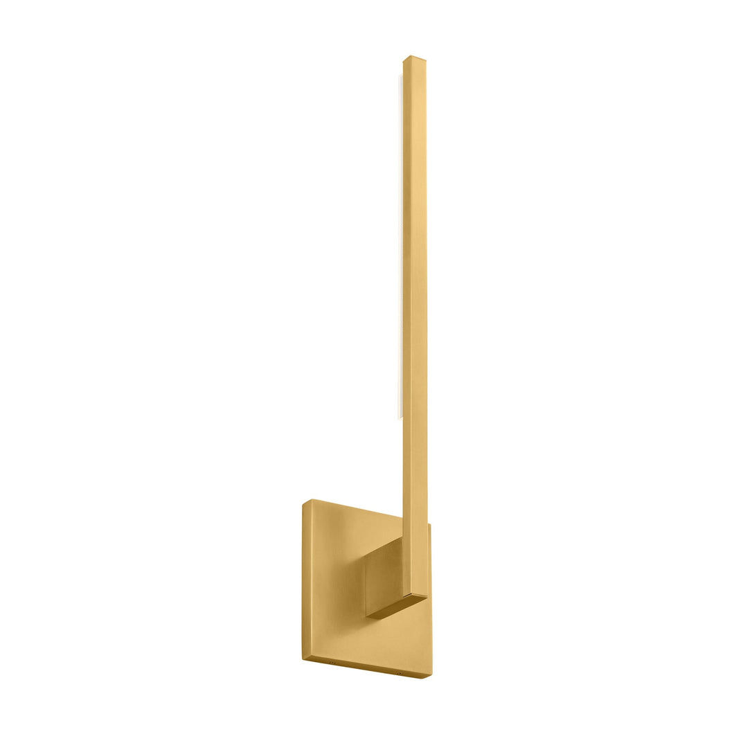 Klee LED Wall Light in Natural Brass (Small).