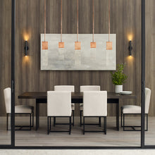 Load image into Gallery viewer, Kulma LED Pendant Light in dining room.
