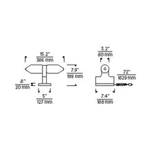 Load image into Gallery viewer, Langston LED Table Lamp - line drawing.
