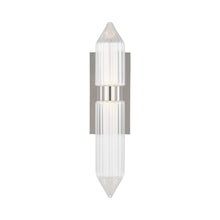 Load image into Gallery viewer, Langston LED Wall Light in Polished Nickel.
