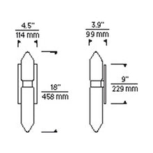 Load image into Gallery viewer, Langston LED Wall Light - line drawing.
