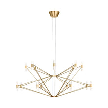 Load image into Gallery viewer, Lassell LED Chandelier in Natural Brass (2-Tier).
