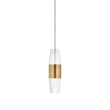 Load image into Gallery viewer, Lassell Mini LED Pendant Light in Natural Brass (5.8-Inch).
