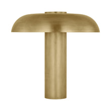 Load image into Gallery viewer, Louver LED Table Lamp in Natural Brass.
