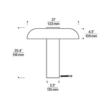 Load image into Gallery viewer, Louver LED Table Lamp - line drawing.
