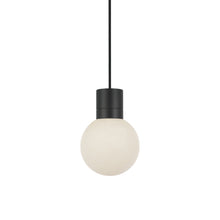 Load image into Gallery viewer, Mina LED Pendant Light in Black/Black Cord.

