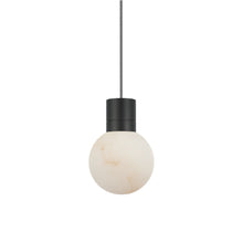 Load image into Gallery viewer, Mina LED Pendant Light in Black/White Cord.
