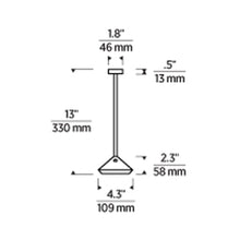 Load image into Gallery viewer, Moneta LED Table Lamp - line drawing.
