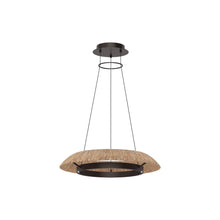 Load image into Gallery viewer, Noa LED Chandelier in Bronze/Natural (Small).
