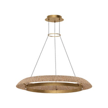 Load image into Gallery viewer, Noa LED Chandelier in Hand Rubbed Antique Brass/Natural (Large).
