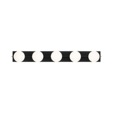 Load image into Gallery viewer, Orbel Bath Vanity Light in Matte Black (5-Light).
