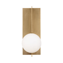 Load image into Gallery viewer, Orbel Wall Light in Natural Brass.
