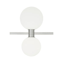 Load image into Gallery viewer, Orbs LED Wall Light in Satin Nickel (Vertical).
