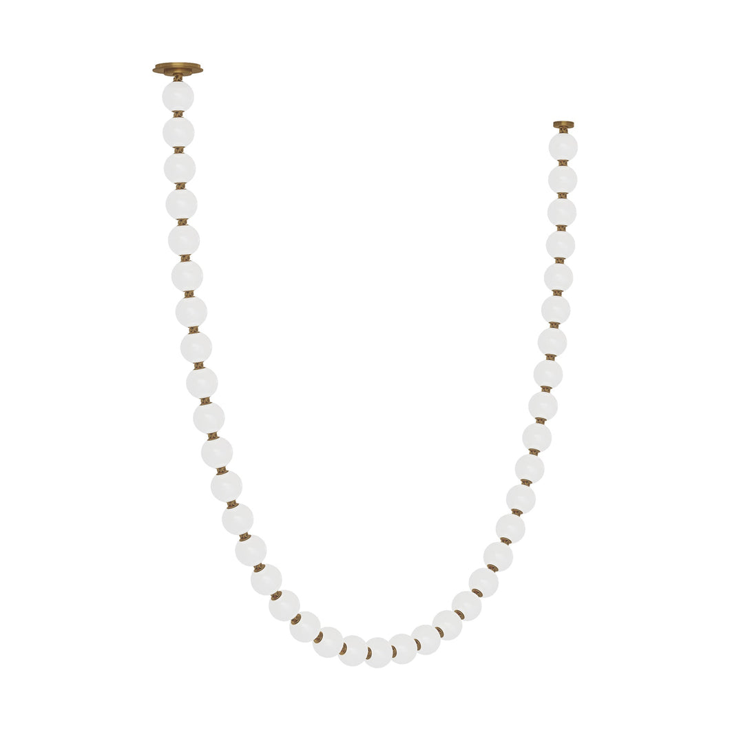 Perle LED Chandelier in Natural Brass (115.1-Inch).
