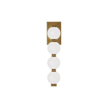 Load image into Gallery viewer, Perle LED Wall Light in Natural Brass (15-Inch).

