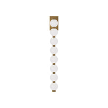 Load image into Gallery viewer, Perle LED Wall Light in Natural Brass (28-Inch).
