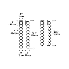 Load image into Gallery viewer, Perle LED Wall Light - line drawing.
