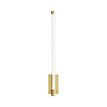 Load image into Gallery viewer, Phobos LED Wall Light in Natural Brass.
