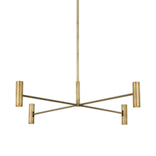 Load image into Gallery viewer, Ponte LED Chandelier in Hand Rubbed Antique Brass.
