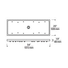 Load image into Gallery viewer, Rectangular Multiport Canopy - line drawing.
