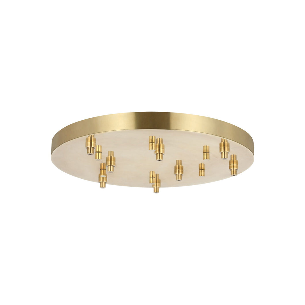 Round Multiport Canopy in Hand Rubbed Antique Brass (24-Inch).