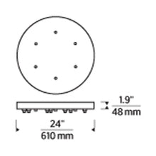 Load image into Gallery viewer, Round Multiport Canopy - line drawing.
