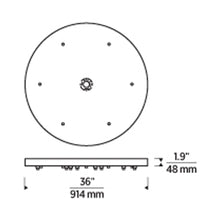 Load image into Gallery viewer, Round Multiport Canopy - line drawing.

