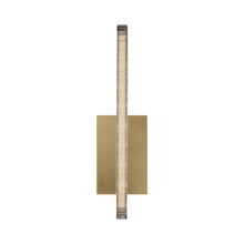 Load image into Gallery viewer, Serre LED Wall Light in Natural Brass.

