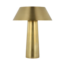 Load image into Gallery viewer, Sesa LED Table Lamp in Hand Rubbed Antique Brass (13-Inch).
