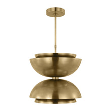 Load image into Gallery viewer, Shanti LED Pendant Light in Natural Brass (Large) (2-Light).

