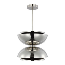 Load image into Gallery viewer, Shanti LED Pendant Light in Polished Nickel (Large) (2-Light).
